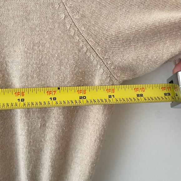 Soft Ruffle Cardigan Beige Knit Romantic Academia Balletcore Feminine Sweater L - Picture 7 of 7